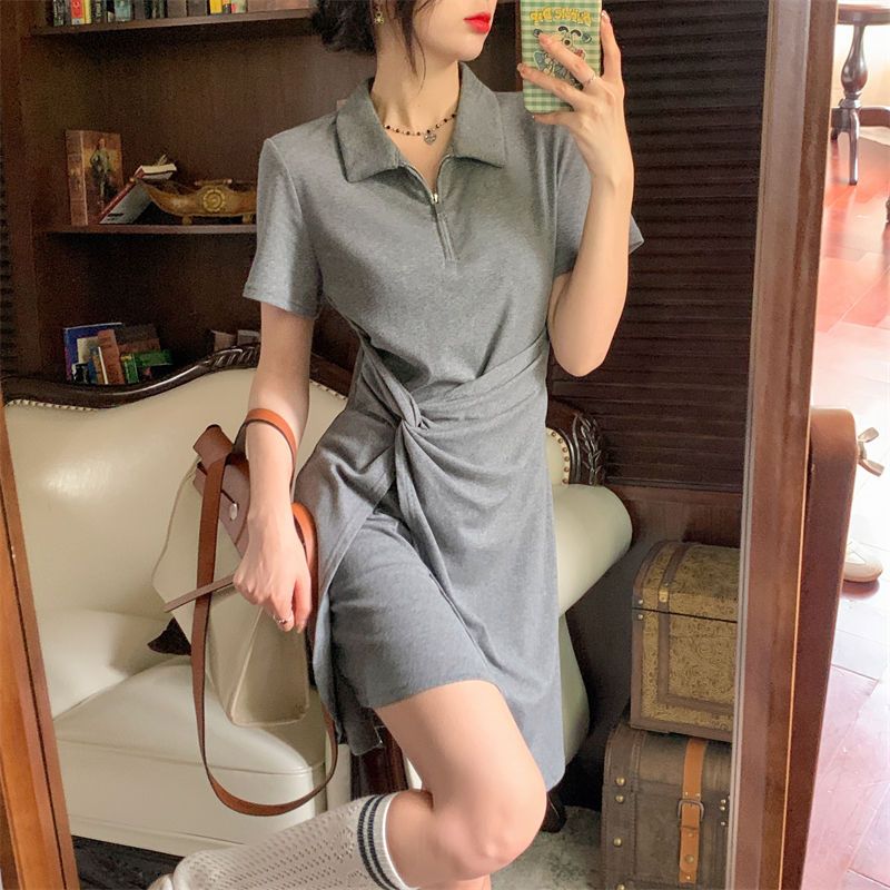 立領POLO連衣裙