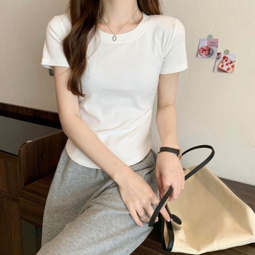 不規則純色短袖