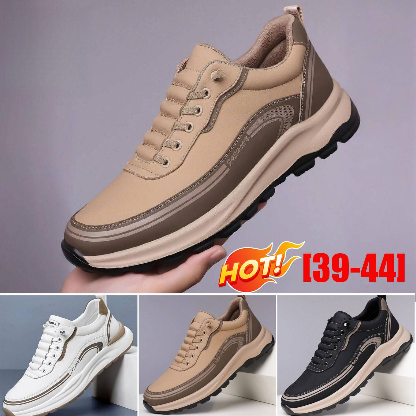 男士防水牛皮鞋