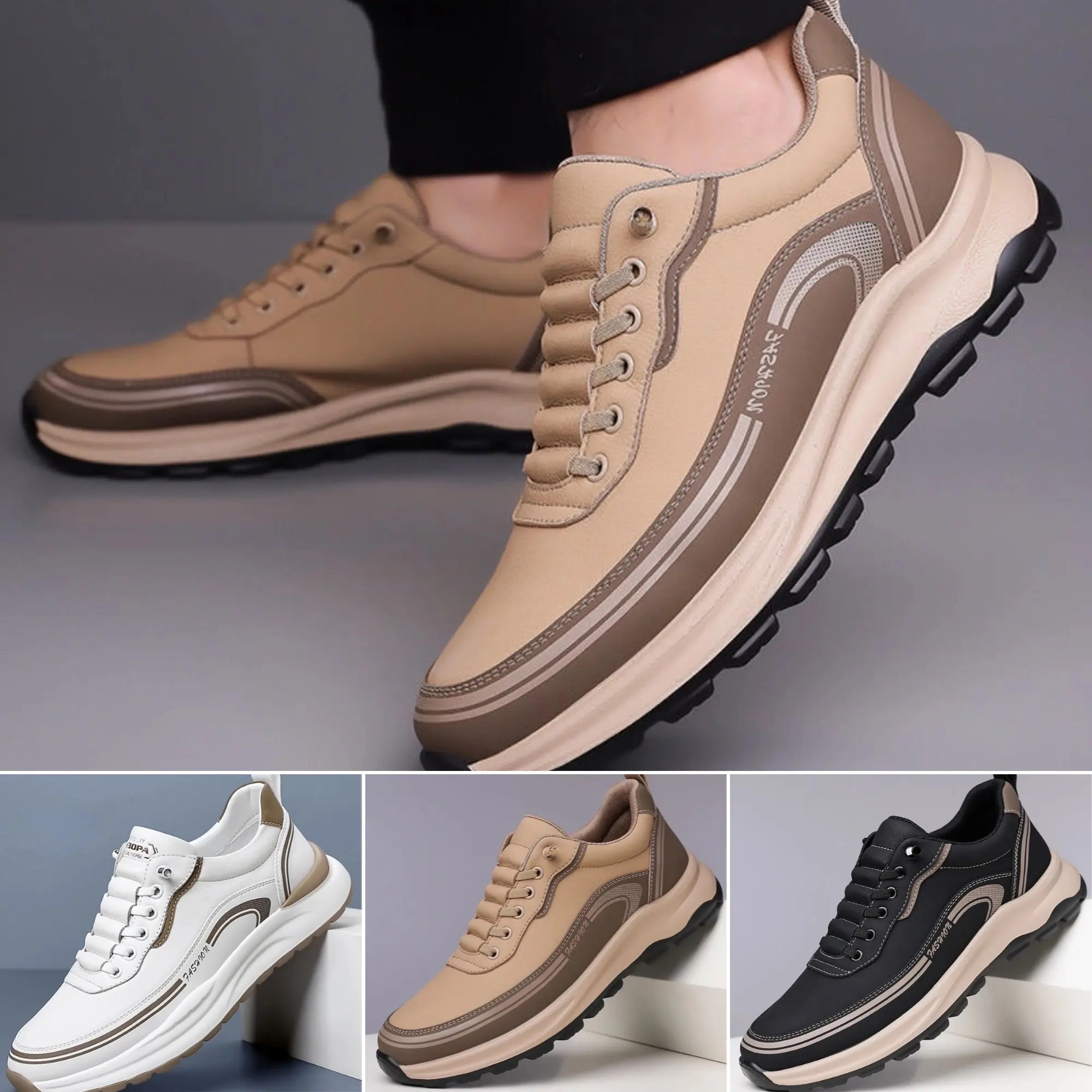 男士防水牛皮鞋